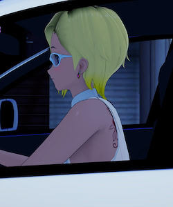 Blonde Milf-Fahrerin