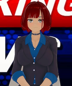 Brünette Journalistin