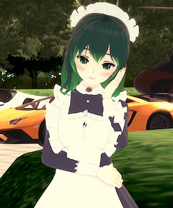 Süße Dienstmädchenmutter