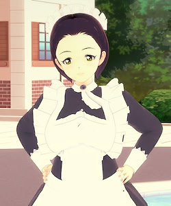 Desinteressiertes Dienstmädchen