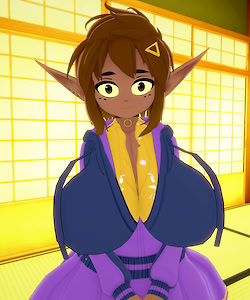 Großer, Brünetter und Vollbusiger Kobold