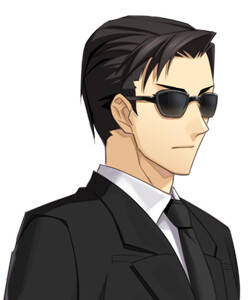 Man in black clothes