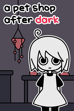 a pet shop after dark