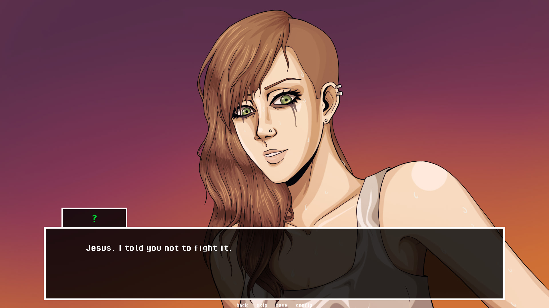 rest: in a dark room