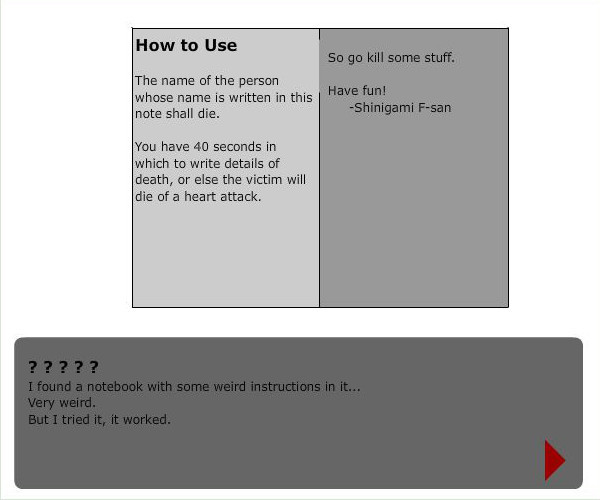 Shortest Death Note Game Ever
