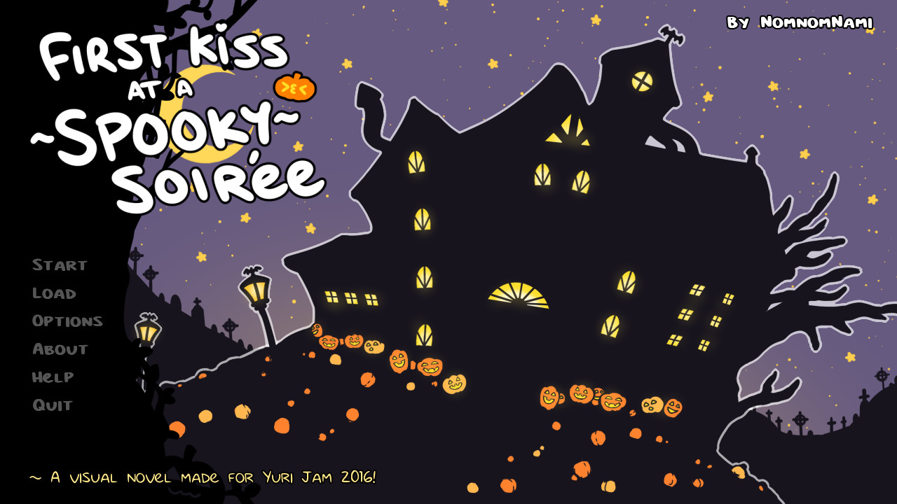 First Kiss at a Spooky Soiree