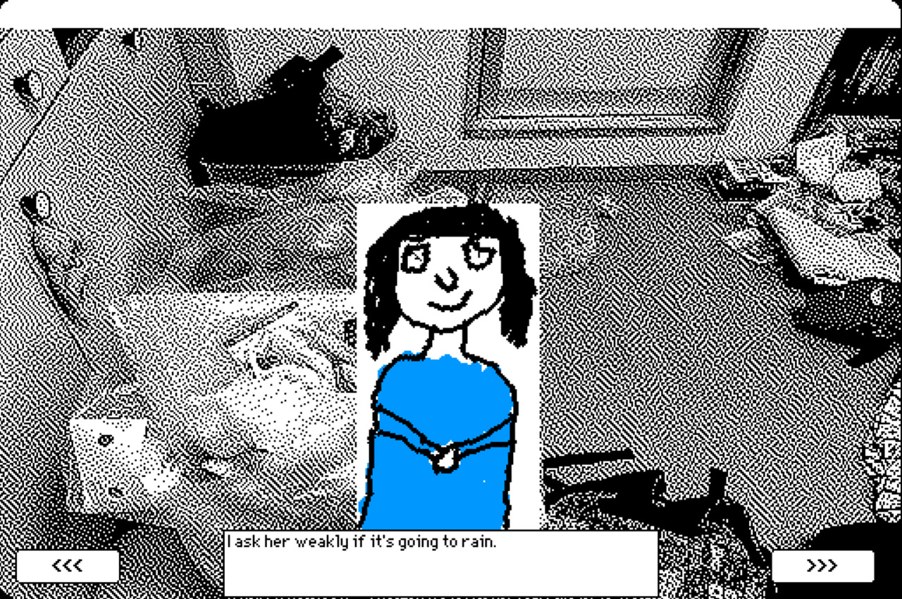 Self-Portrait, Vomit on Concrete