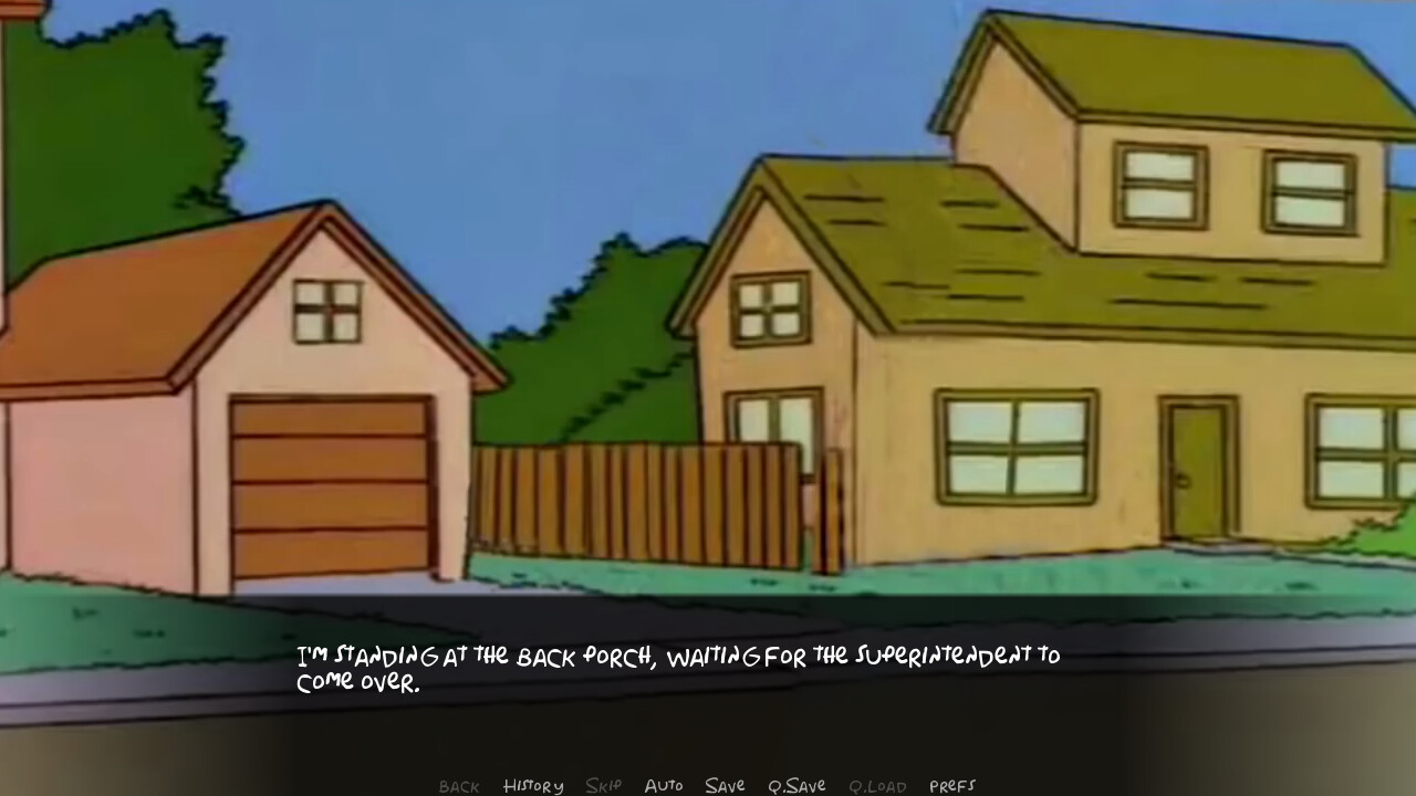 Steamed Hams but it's a crap visual novel