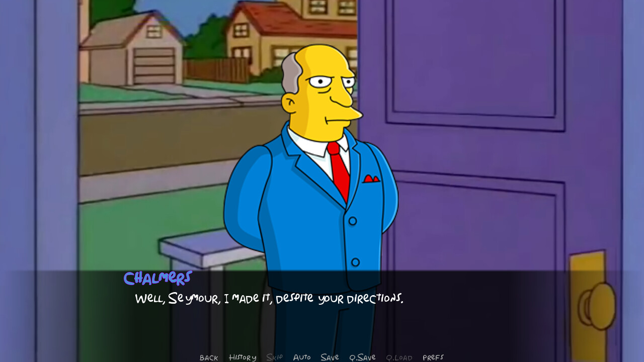 Steamed Hams but it's a crap visual novel
