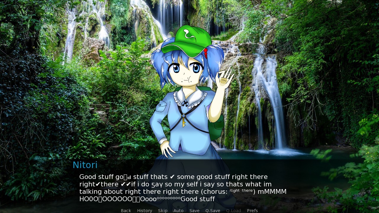 Nitori Kawashiro Offers You Advice In Exchange For Cucumbers And Eats The Cucumbers