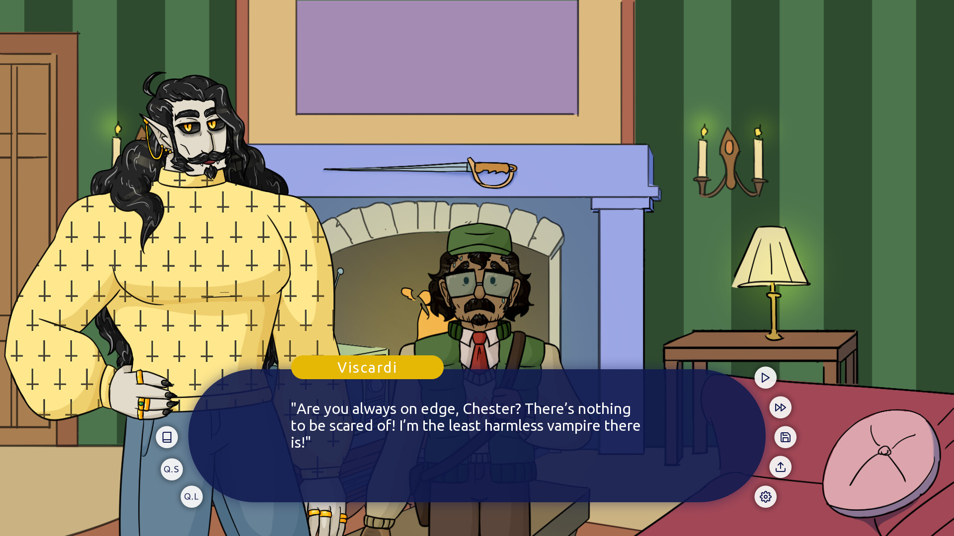 Panicked and Surrounded by Hot Vampires