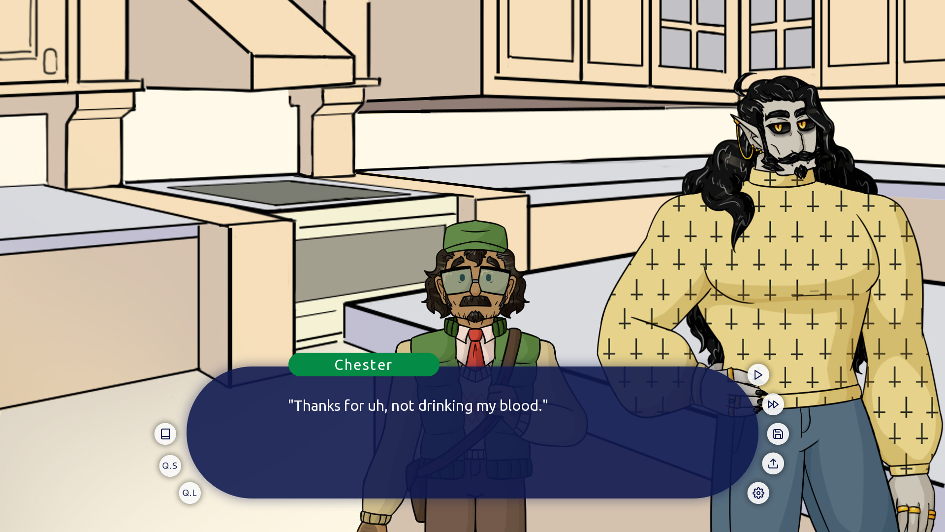 Panicked and Surrounded by Hot Vampires