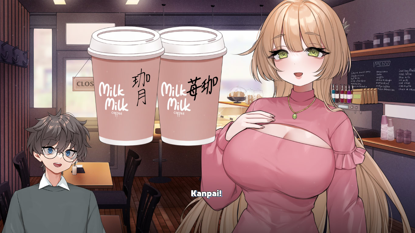 키미의 브레스트 밀크 아이스 라떼 하나 주세요!